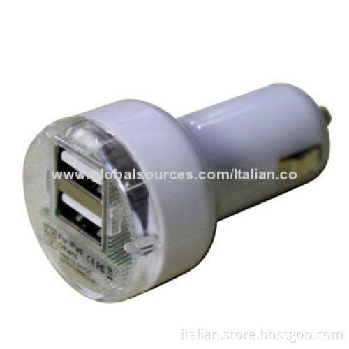 5V/2.1A Car Charger with Dual USB Port, High-quality with Cheap Price, 50-60Hz AC Input Frequency